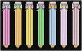 Load image into Gallery viewer, Pastel Pencils with Bows Classroom Rug by Schoolgirl Style