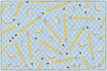 Load image into Gallery viewer, Pencils on Blue Checkerboard Classroom Rug by Schoolgirl Style