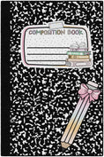 Load image into Gallery viewer, Composition Notebook with School Supplies Classroom Rug by Schoolgirl Style