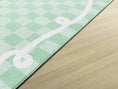Load image into Gallery viewer, Bow Border in Mint Classroom Rug by Schoolgirl Style