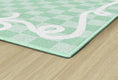 Load image into Gallery viewer, Bow Border in Mint Classroom Rug by Schoolgirl Style