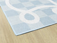 Load image into Gallery viewer, Bow Border in Blue Classroom Rug by Schoolgirl Style