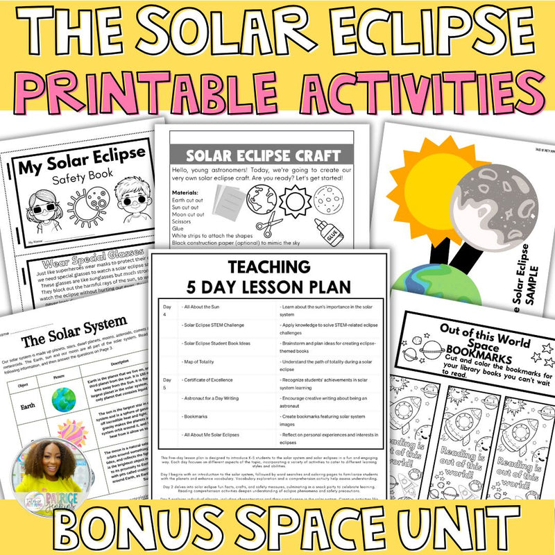 K-5 Ultimate Solar Eclipse Activities: Bonus Space Unit