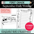 Load image into Gallery viewer, First Grade September Daily Writing Worksheets