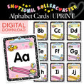 Load image into Gallery viewer, Rainbow Pastel Clipboard Manuscript Alphabet Cards | Emotional Rollercoaster