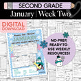 Load image into Gallery viewer, Printable Second Grade January Week 2 Resources