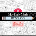 Load image into Gallery viewer, Printable Preschool May Daily Math