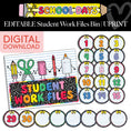 Load image into Gallery viewer, Printable Rainbow Student Work Files | School Days