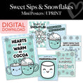 Load image into Gallery viewer, Printable Winter Mini Posters | Sweet Sips and Snowflakes