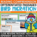 Animal Habitats Migration Reading Comprehension Passages Questions Close Reading