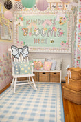 Load image into Gallery viewer, Light Blue Gingham Classroom Rug by Schoolgirl Style