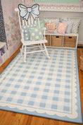 Load image into Gallery viewer, Light Blue Gingham Classroom Rug by Schoolgirl Style