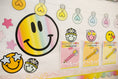 Load image into Gallery viewer, Rainbow Pastel Smiley Face Extra Large Cutouts | Emotional Rollercoaster