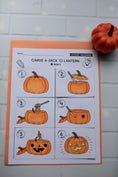 Load image into Gallery viewer, carve a jack 'O lantern craft and activity for kids