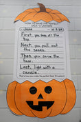 Load image into Gallery viewer, how to make the perfect jack 'O lantern writing page and craft for kids