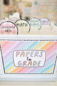Load image into Gallery viewer, Printable Pastel Papers to Grade Folder & Pencil Labels | Pretty in Pastel