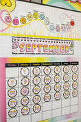 Load image into Gallery viewer, Rainbow Pastel Calendar Bulletin Board | Emotional Rollercoaster