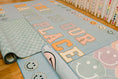 Load image into Gallery viewer, Sky Blue "This is Our Happy Place" Classroom Rug by Schoolgirl Style