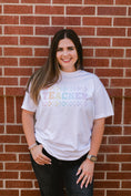 Load image into Gallery viewer, pastel teach checkerboard t-shirt