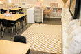 Load image into Gallery viewer, Brown and White Checkerboard Classroom Rug by Schoolgirl Style