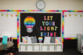 Load image into Gallery viewer, "Let Your Light Shine" Inspirational Classroom Headline | Rainbow Classroom Decor | Light Bulb Moments | UPRINT | Schoolgirl Style