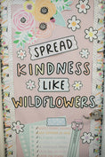 Load image into Gallery viewer, Spread Kindness Like Wildflowers Pastel Classroom Door Decor | Pretty in Pastel
