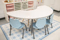 Load image into Gallery viewer, Light Blue Gingham Classroom Rug by Schoolgirl Style