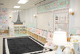 Load image into Gallery viewer, Black & White Scallop Classroom Rug by Schoolgirl Style