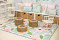 Load image into Gallery viewer, Pretty in Pastel Floral on Gingham Classroom Rug by Schoolgirl Style