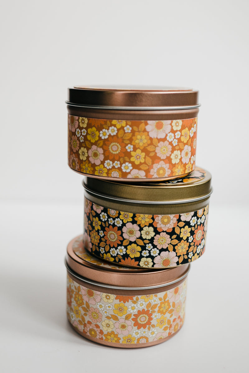 Pumpkin Spice Candle | 6oz Rose Gold Candle Tin  | StyleHouse Design Studio