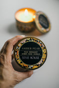 Load image into Gallery viewer, Amber Pear Candle | 6oz Gold Candle Tin | StyleHouse Design Studio