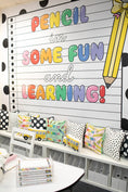 Load image into Gallery viewer, Pencil In Some Fun and Learning Classroom Wall Tapestry | School Days