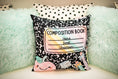 Load image into Gallery viewer, Composition notebook classroom pillow cover