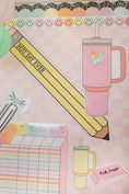 Load image into Gallery viewer, Pastel Travel Cup and Pencil Jumbo Bulletin Board Cutouts | Saved By The Pastel