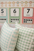 Load image into Gallery viewer, Meadow Mist Gingham Classroom Pillow Cover | Miss Honey's Cottage Classroom