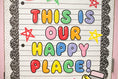 Load image into Gallery viewer, This Is Our Happy Place Bright Rainbow Classroom Door Decor | School Days