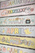 Load image into Gallery viewer, Pastel Calendar Bulletin Board Set
