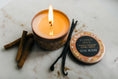 Load image into Gallery viewer, Pumpkin Spice Candle 6oz Rose Gold Candle Tin by Good Faith Handmade