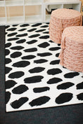 Load image into Gallery viewer, Black on White Safari Dot Classroom Rug by Schoolgirl Style