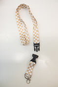 Load image into Gallery viewer, Neutral Checkerboard Teacher Lanyard | Teacher Accessories