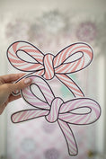 Load image into Gallery viewer, Printable Christmas Candy Cane Bow Cutouts