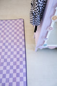 Load image into Gallery viewer, Smile Lavender Checkerboard Classroom Rug by Schoolgirl Style