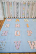 Load image into Gallery viewer, Sky Blue ABC's Sit Spots Classroom Rug by Schoolgirl Style