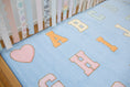 Load image into Gallery viewer, Sky Blue ABC's Sit Spots Classroom Rug by Schoolgirl Style