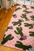 Load image into Gallery viewer, Cactus Patterns on Light Pink Classroom Rug by Schoolgirl Style