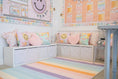 Load image into Gallery viewer, Pastel Rainbow Stripe Classroom Rug by Schoolgirl Style