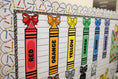 Load image into Gallery viewer, Bright Rainbow Giant Crayons Bulletin Board Set | School Days