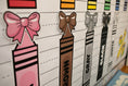 Load image into Gallery viewer, Bright Rainbow Giant Crayons Bulletin Board Set | School Days