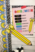 Load image into Gallery viewer, Bright Rainbow Calendar Bulletin Board | School Days