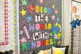 Load image into Gallery viewer, Color the World with Kindness Bright Rainbow Classroom Headline | School Days